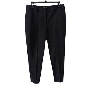Lafayette 148 New York Black Women's Trousers sz 8 Pintuck Crease Career